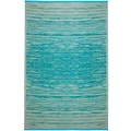 Fab Habitat 150x238cm Brooklyn Teal Recycled Plastic Outdoor Rug and Mat Teal
