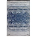 Fab Habitat 150x238cm Brooklyn Navy Recycled Plastic Outdoor Rug and Mat Blue