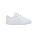 Lacoste Powercourt 2.0 Tonal White/Gold Leather Sneakers White 3