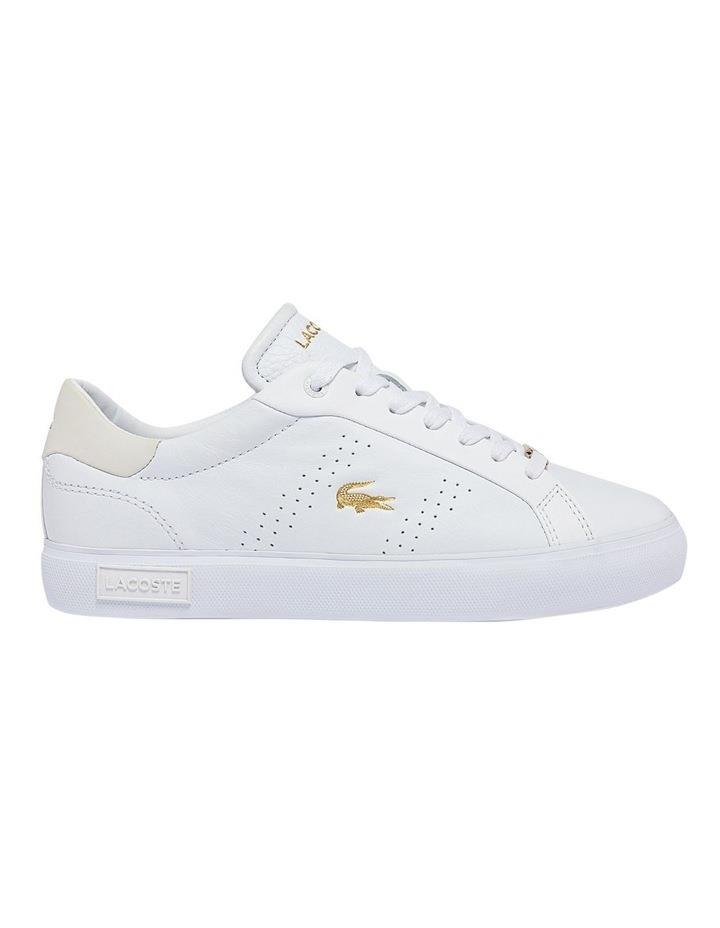 Lacoste Powercourt 2.0 Tonal White/Gold Leather Sneakers White 4