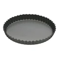 MasterCraft Heavy Base 25cm Loose Base Round Quiche Pan in Carbon Black