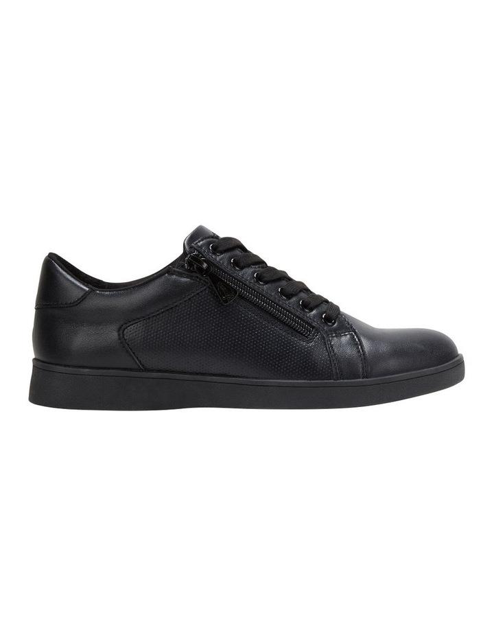 Hush Puppies Mimosa Leather Zip Up Sneaker in Black 9.5