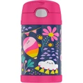 Thermos Funtainer Vacuum Insulated 355ml Drink Bottle in Whimsical Clouds Navy