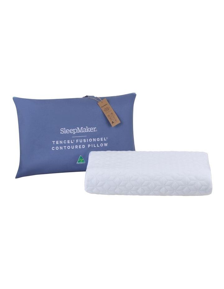 SleepMaker Fusion Gel Memory Foam Contour Profile Pillow in White