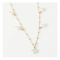 Basque Station Pearl Short Necklace in Gold