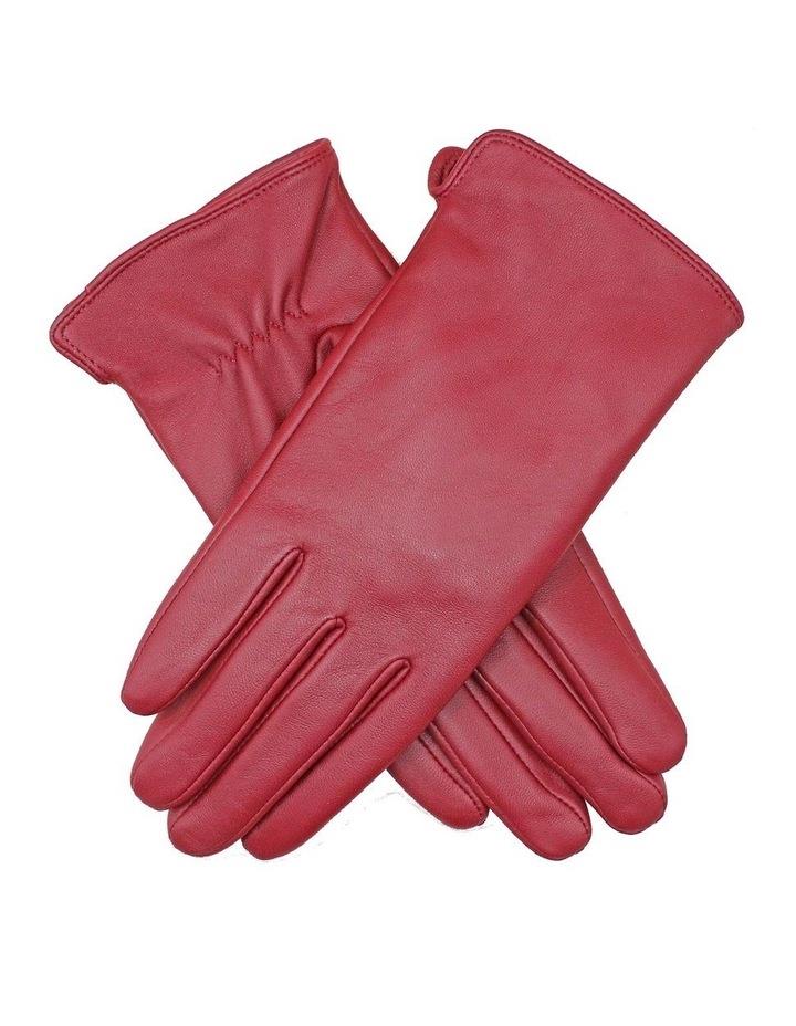 Dents Classic Red Leather Gloves Rose Red Small