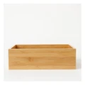 The Cooks Collective Rectangular Storage Container 25x20x10cm in Bamboo Brown