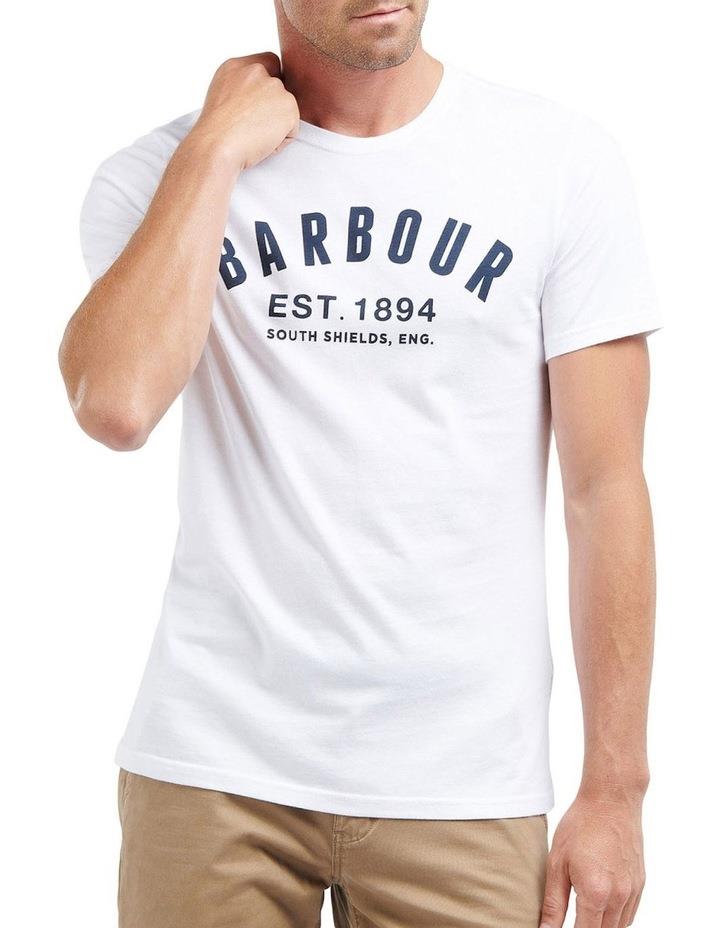 Barbour Essential Ridge Logo Tee White S
