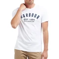 Barbour Essential Ridge Logo Tee White L
