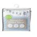 My Brest Friend Printed Travel Cot Fitted Sheet Elephant Assorted