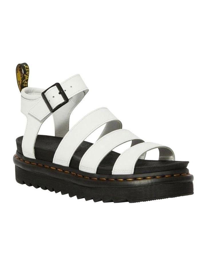 Dr Martens Blaire Hydro Chunky White Leather Gladiator Sandal White 7