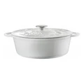 The Cooks Collective Cast Iron Round Casserole with Lid 26cm/5.0L in White