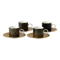 Wedgwood Gio Gold 4 Piece Espresso Cup & Saucer Set
