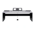 Karrera Karrera 88 Keys Electronic Keyboard Piano with Stand Music Sheet Pedal Silver