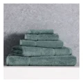 Vue Combed Cotton Ribbed Towel Range in Sea Pine Green Bath Towel