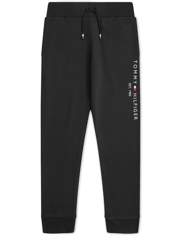 Tommy Hilfiger Essential Organic Cotton Logo Joggers in Black 3