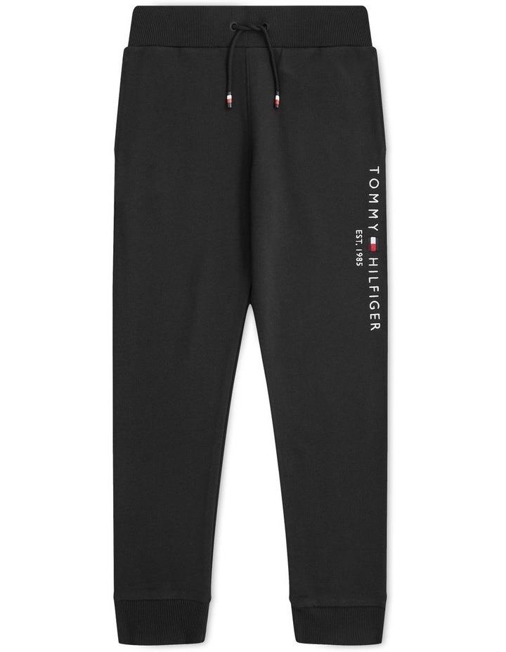 Tommy Hilfiger Essential Organic Cotton Logo Joggers in Black 8