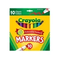 Crayola 10PK Classic Broadline Markers Drawing Colouring Pen Kids 3y+ Art/Craft