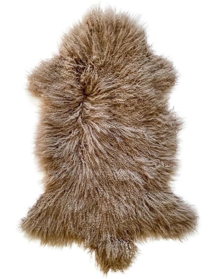 Naturally Sheepskins Long Wool Mongolian Sheepskin Rug in Mocha