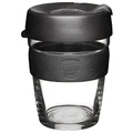 KeepCup Brew, Reusable Glass Cup, Black, M 12oz / 340ml