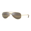 Ray-Ban New Aviator Gold Polarised Sunglasses Gold