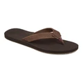 Quiksilver Left Coasta Brown Leather Thongs Brown 10
