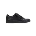Hush Puppies Mimosa Black/Black Leather Zip Up Sneaker Black 11
