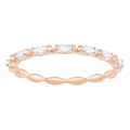 Swarovski Vittore Ring Marquise Cut Rose Gold-Tone Plated in White 55