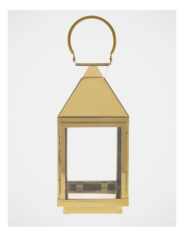 Heritage Stainless Iron & Glass Lantern Gold 38cm