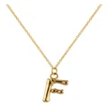 Mocha Letter F Initial Gold Necklace Assorted