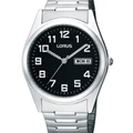 Lorus Black Dial 38mm Silver Daywear Watch RXN13CX 9 Silver