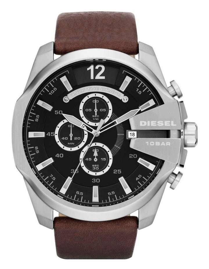Diesel DZ4290 Mega Chief Watch in Brown/Silver