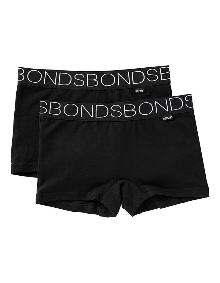 Bonds Kids New Hipster Sports Shorts 2 Pack in Black 8-10