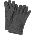 Gregory Ladner Button Trimmed Grey Cotton Gloves Grey