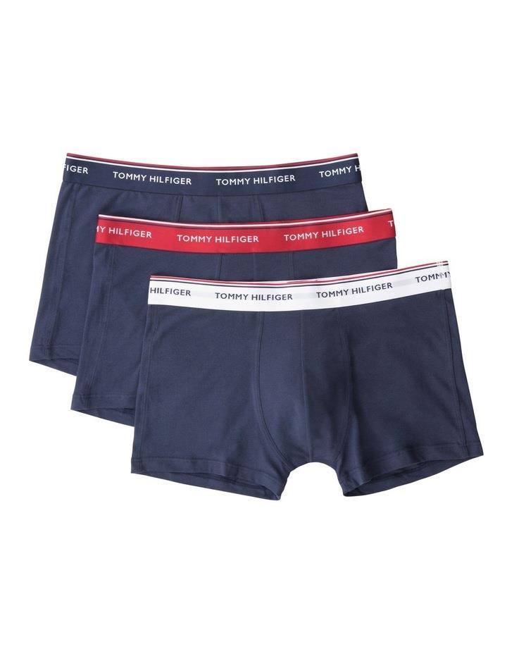 Tommy Hilfiger 3-Pack Stretch Cotton Trunks in Multi Navy S