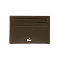 Lacoste Fg Leather Card Holder Dark Brown One Size