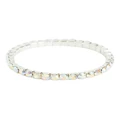 Seed Heritage Diamante Stretch Bracelet in Iridescent Clear