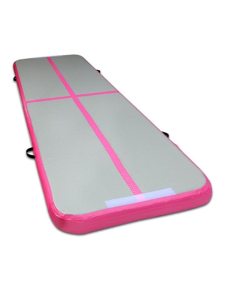Everfit Inflatable Air Track Mat Gymnastic Tumbling 3m x 100cm Pink & Grey Pink