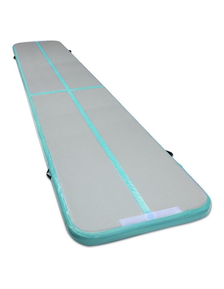 Everfit Air Track 5X1m Inflatable Tumbling Mat For Floor Home Gymnastics Mint/Grey No Colour