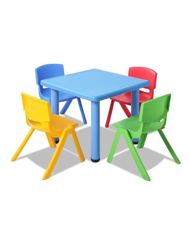 Keezi 5 Piece Kids Table and Chair Set Blue