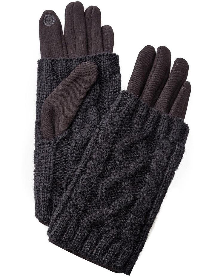 Gregory Ladner GGVQ006M Ponte Fingerless Knit Gloves Black One Size