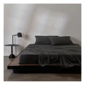 Calvin Klein Modern Cotton Harrison Sheeting in Charcoal Fitted King Sheet
