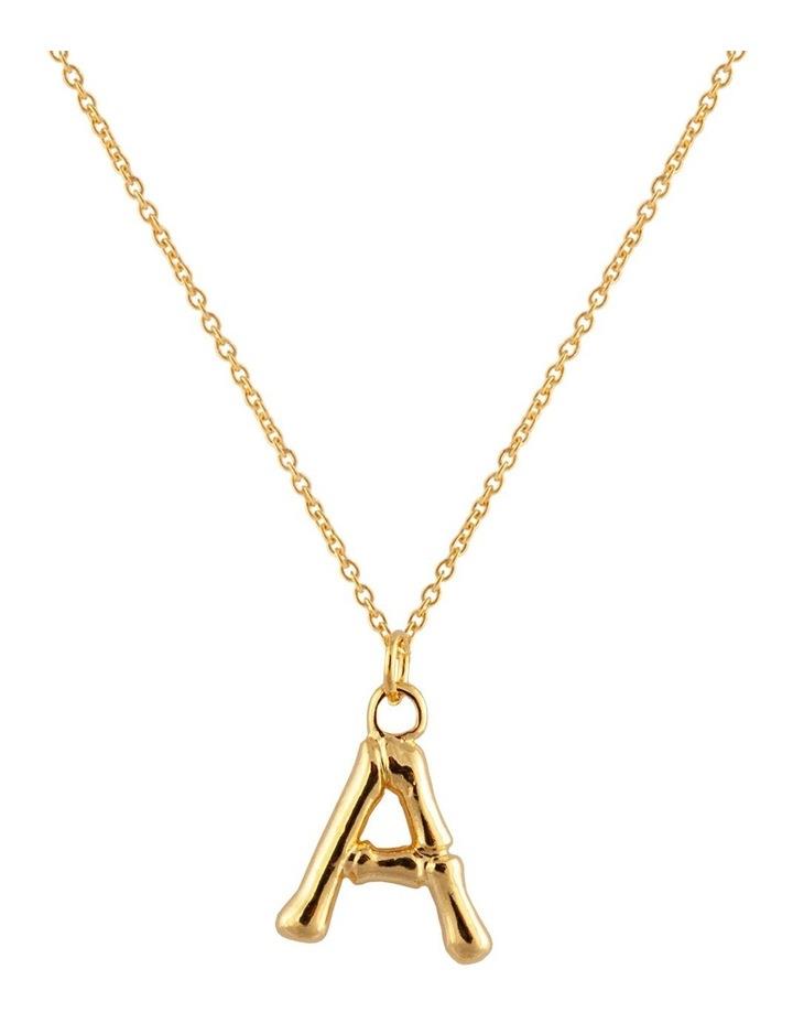 Mocha Letter A Initial Gold Necklace Assorted