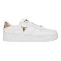 Windsor Smith Leather Flatform Sneaker in Rich White/Rose Gold White 11