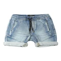 Indie Kids by Industrie Arched Drifter Short (3-7 years) in Light Denim 5