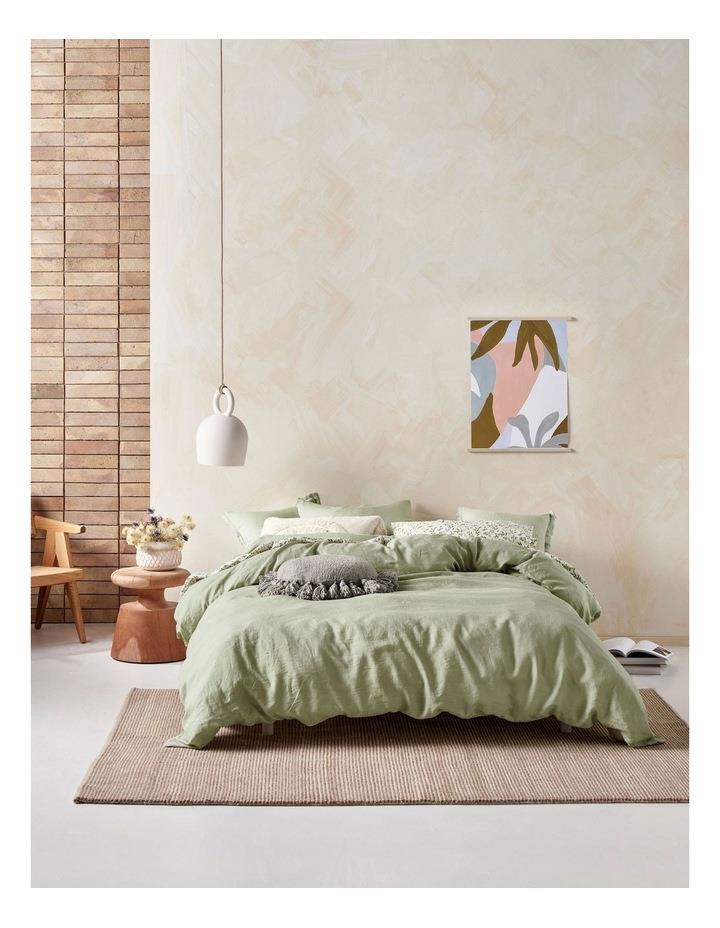 Linen House Nimes Quilt Cover Set In Wasabi Green Super King