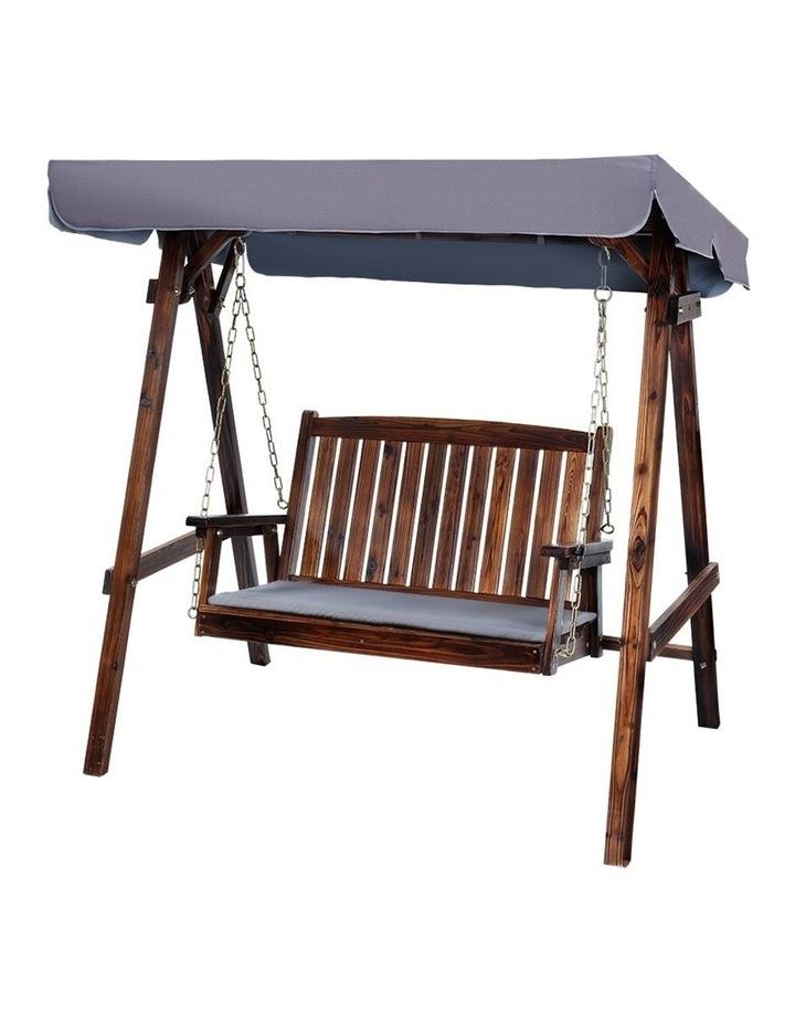 Gardeon Swing Chair Wooden Garden Bench Canopy 2 Seater Outdoor Furniture Charcoal