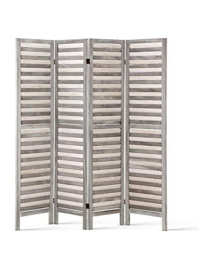 Artiss Louver 4 Panel Room Divider Screen 163x170cm in Grey