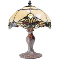 G&G Bros Benita Small Tiffany Table Lamp Beige No Colour