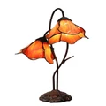 G&G Bros Double Lotus Tiffany Lamp Table Orange No Colour